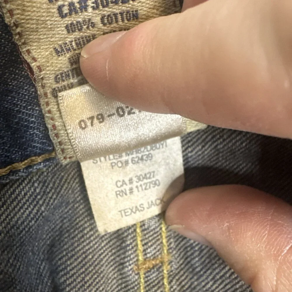 True Religion Texas Jack Made in USA Jeans‎ Men’s 30X36 Heavy Distressed